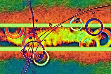 soyut renk tasarımı resim çizimi eskiz retro vintage