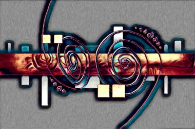 soyut renk tasarımı resim çizimi eskiz retro vintage