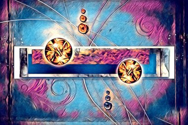 soyut renk tasarımı resim çizimi eskiz retro vintage