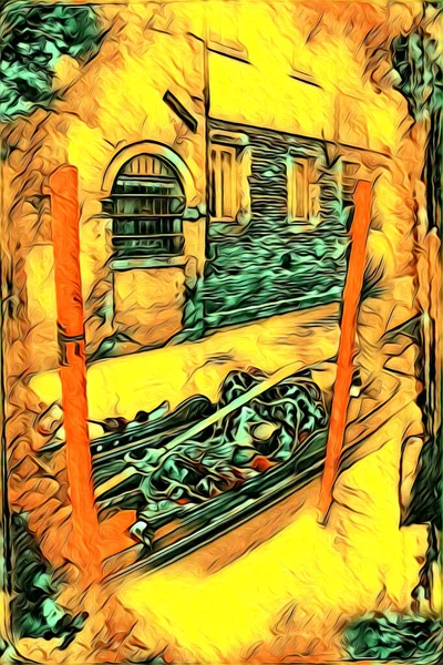 Венеціанський Художній Ескіз Ілюстрація Веселого Дизайну Вінтажного Ретро — стокове фото