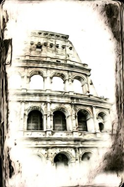 Büyük antika Colosseum sanat fotoğrafçılığı