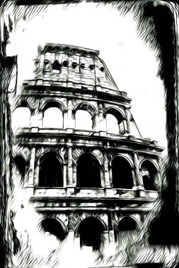 Büyük antika Colosseum sanat fotoğrafçılığı