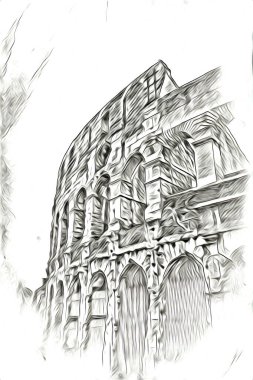 Büyük antika Colosseum sanat fotoğrafçılığı