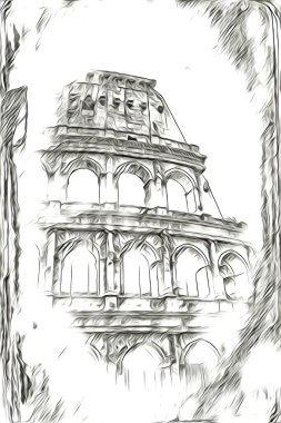 Büyük antika Colosseum sanat fotoğrafçılığı