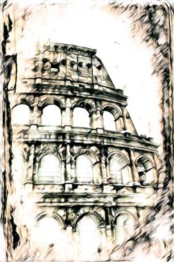 Büyük antika Colosseum sanat fotoğrafçılığı