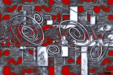 soyut renk tasarımı resim çizimi eskiz retro vintage