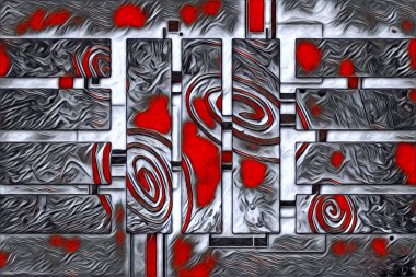 soyut renk tasarımı resim çizimi eskiz retro vintage