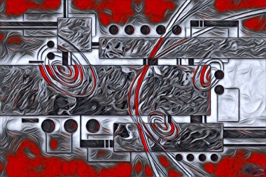 soyut renk tasarımı resim çizimi eskiz retro vintage