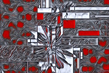 soyut renk tasarımı resim çizimi eskiz retro vintage