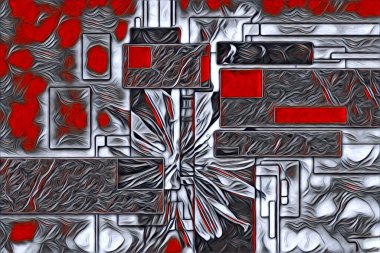 soyut renk tasarımı resim çizimi eskiz retro vintage