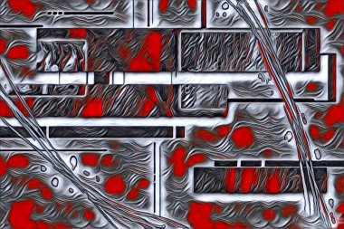 soyut renk tasarımı resim çizimi eskiz retro vintage