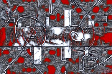 soyut renk tasarımı resim çizimi eskiz retro vintage