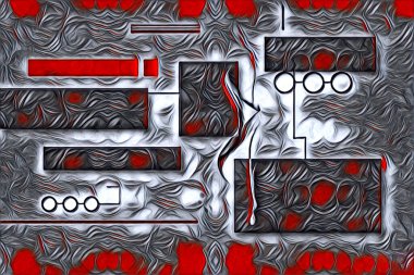 soyut renk tasarımı resim çizimi eskiz retro vintage