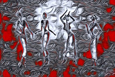 soyut renk tasarımı resim çizimi eskiz retro vintage