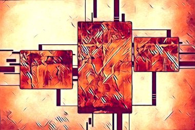 soyut renk tasarımı resim çizimi eskiz retro vintage