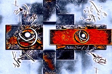 soyut renk tasarımı resim çizimi eskiz retro vintage