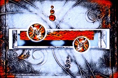 soyut renk tasarımı resim çizimi eskiz retro vintage