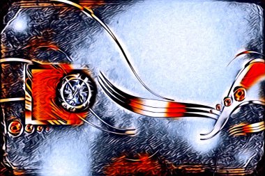 soyut renk tasarımı resim çizimi eskiz retro vintage