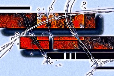 soyut renk tasarımı resim çizimi eskiz retro vintage