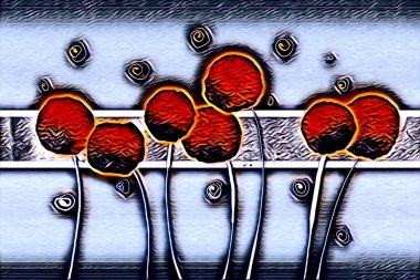 soyut renk tasarımı resim çizimi eskiz retro vintage