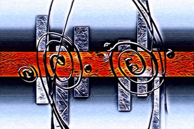 soyut renk tasarımı resim çizimi eskiz retro vintage