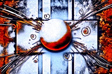 soyut renk tasarımı resim çizimi eskiz retro vintage