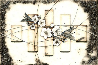 soyut renk tasarımı resim çizimi eskiz retro vintage