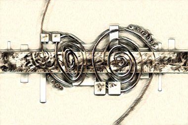 soyut renk tasarımı resim çizimi eskiz retro vintage