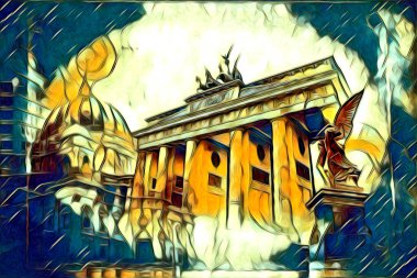 Berlin sanat eskizi çizimi eğlenceli tasarım antika retro