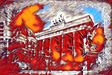 Berlin sanat eskizi çizimi eğlenceli tasarım antika retro