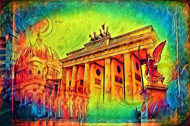 Berlin sanat eskizi çizimi eğlenceli tasarım antika retro