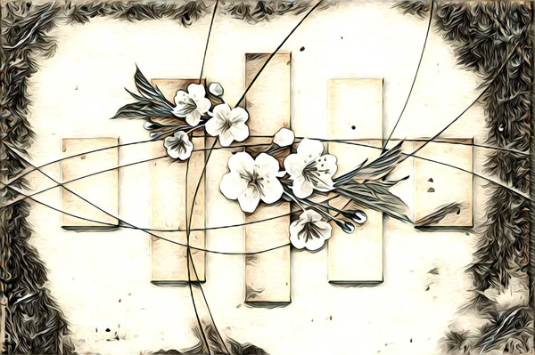 soyut renk tasarımı resim çizimi eskiz retro vintage