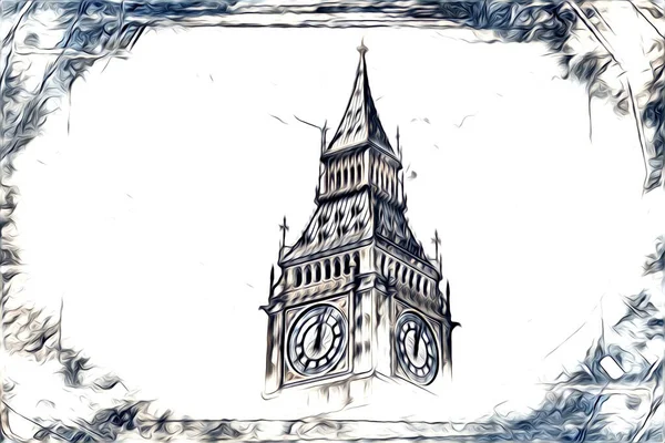 Londra sanat tasarımı çizimi çizimi eğlenceli tasarım antika retro