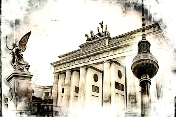 Berlin sanat eskizi çizimi eğlenceli tasarım antika retro