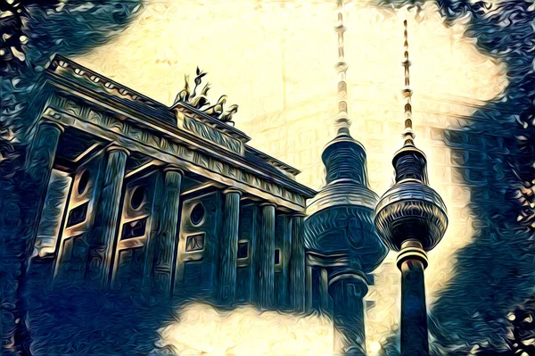 Berlin sanat eskizi çizimi eğlenceli tasarım antika retro