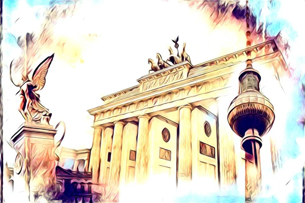 Berlin sanat eskizi çizimi eğlenceli tasarım antika retro