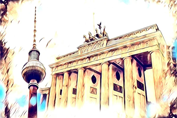 Berlin sanat eskizi çizimi eğlenceli tasarım antika retro