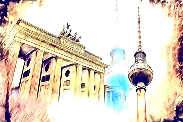 Berlin sanat eskizi çizimi eğlenceli tasarım antika retro