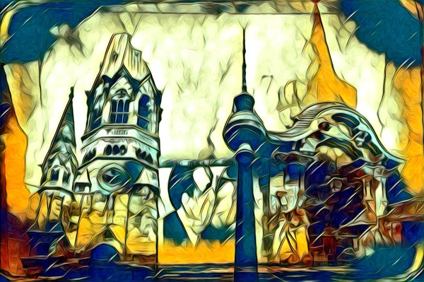 Berlin sanat eskizi çizimi eğlenceli tasarım antika retro