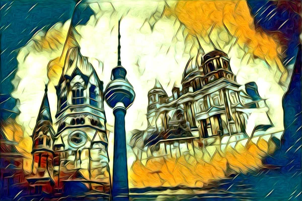 Berlin sanat eskizi çizimi eğlenceli tasarım antika retro