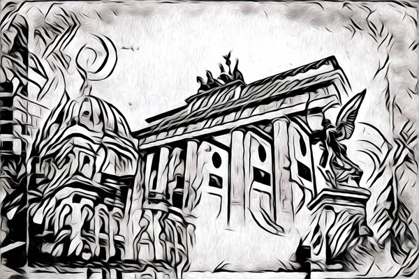 Berlin sanat eskizi çizimi eğlenceli tasarım antika retro