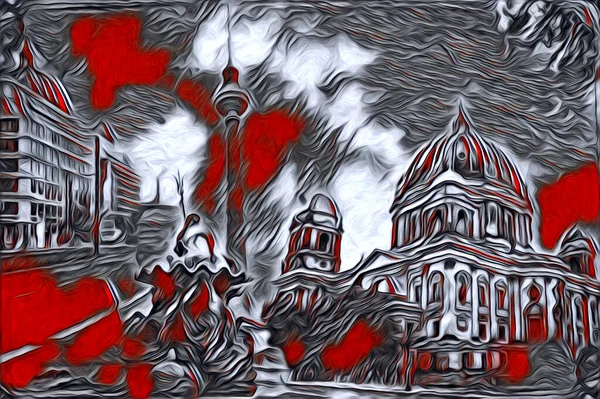 Berlin sanat eskizi çizimi eğlenceli tasarım antika retro