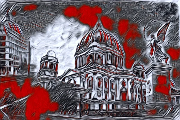 Berlin sanat eskizi çizimi eğlenceli tasarım antika retro