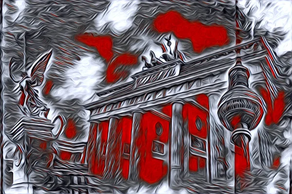 Berlin sanat eskizi çizimi eğlenceli tasarım antika retro