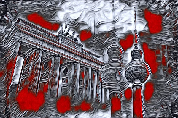 Berlin sanat eskizi çizimi eğlenceli tasarım antika retro