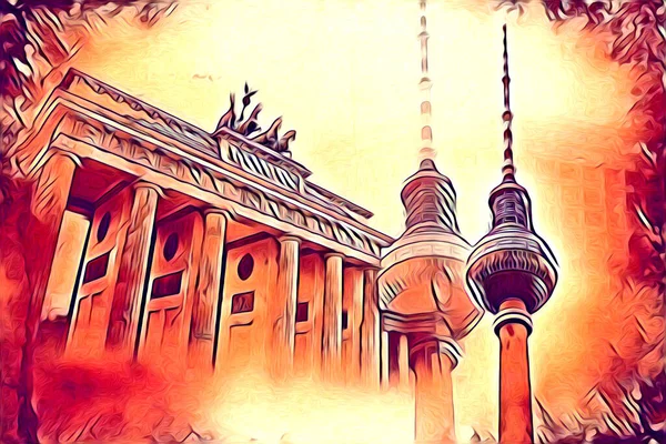 Berlin sanat eskizi çizimi eğlenceli tasarım antika retro