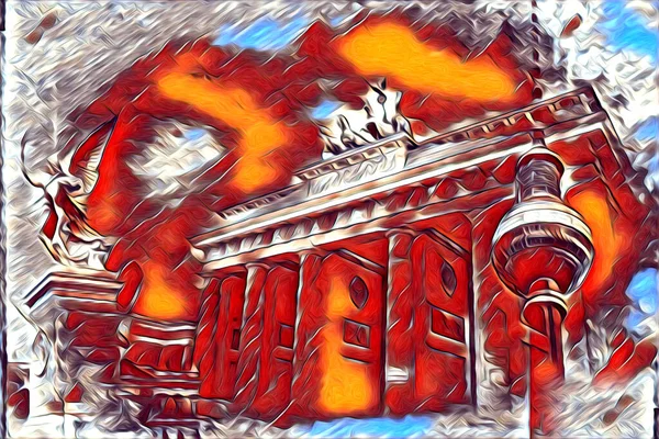 Berlin sanat eskizi çizimi eğlenceli tasarım antika retro