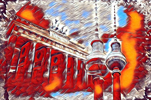 Berlin sanat eskizi çizimi eğlenceli tasarım antika retro