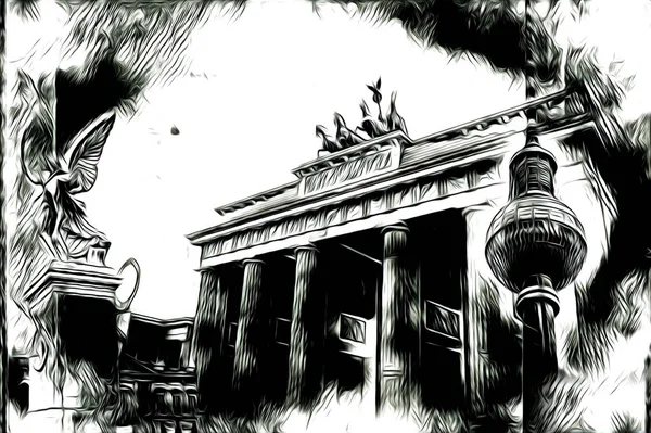 Berlin sanat eskizi çizimi eğlenceli tasarım antika retro