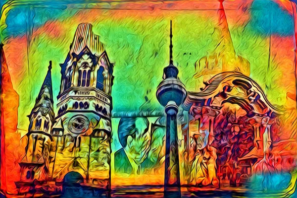 Berlin sanat eskizi çizimi eğlenceli tasarım antika retro